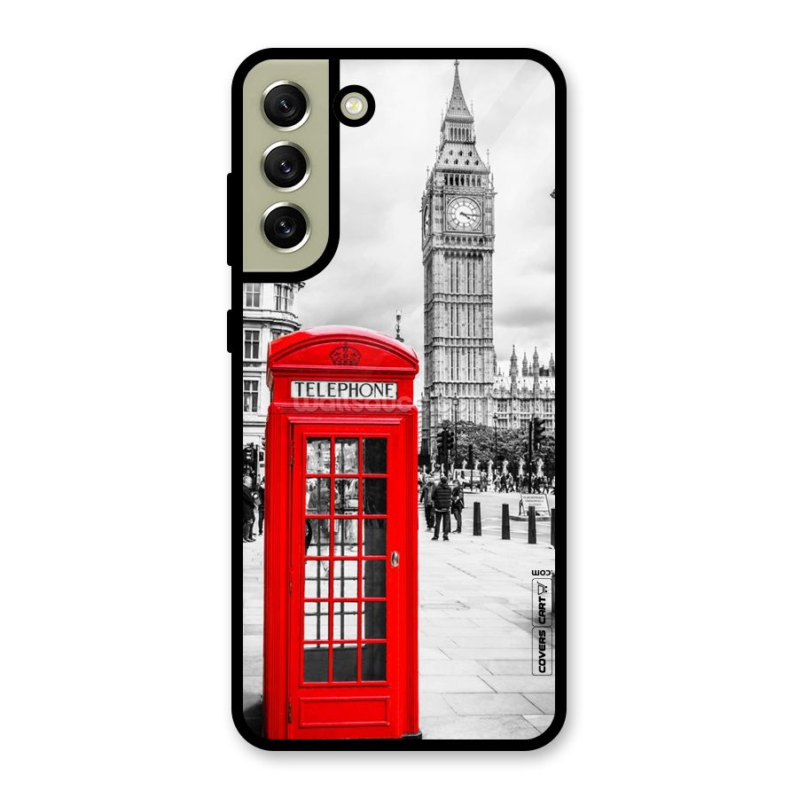 Telephone Booth Glass Back Case for Galaxy S21 FE 5G