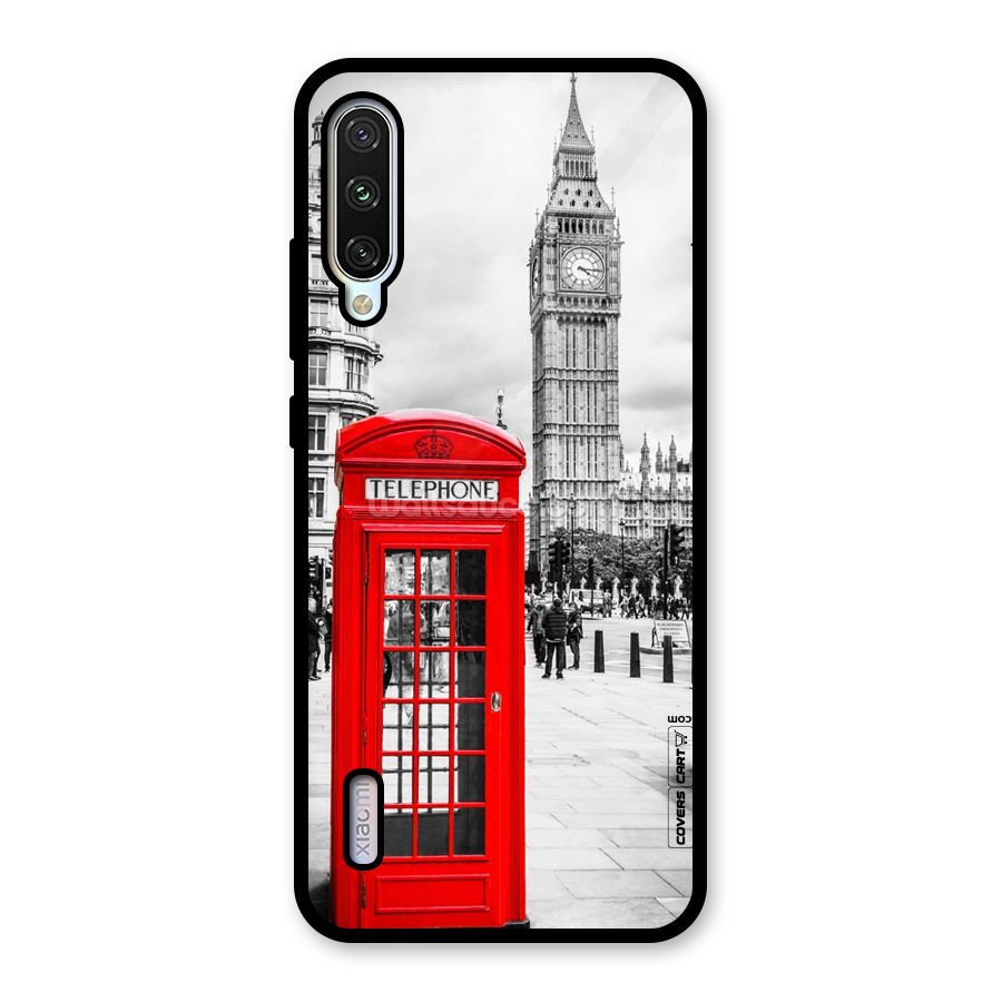 Telephone Booth Glass Back Case for Mi A3