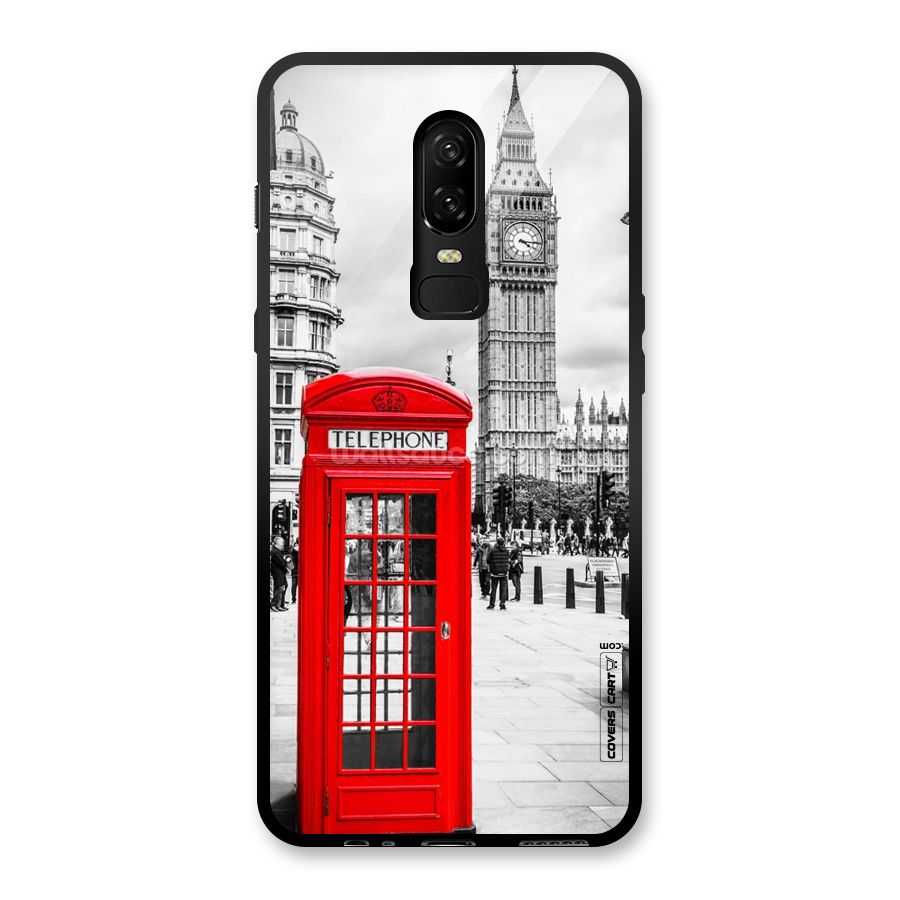 Telephone Booth Glass Back Case for OnePlus 6
