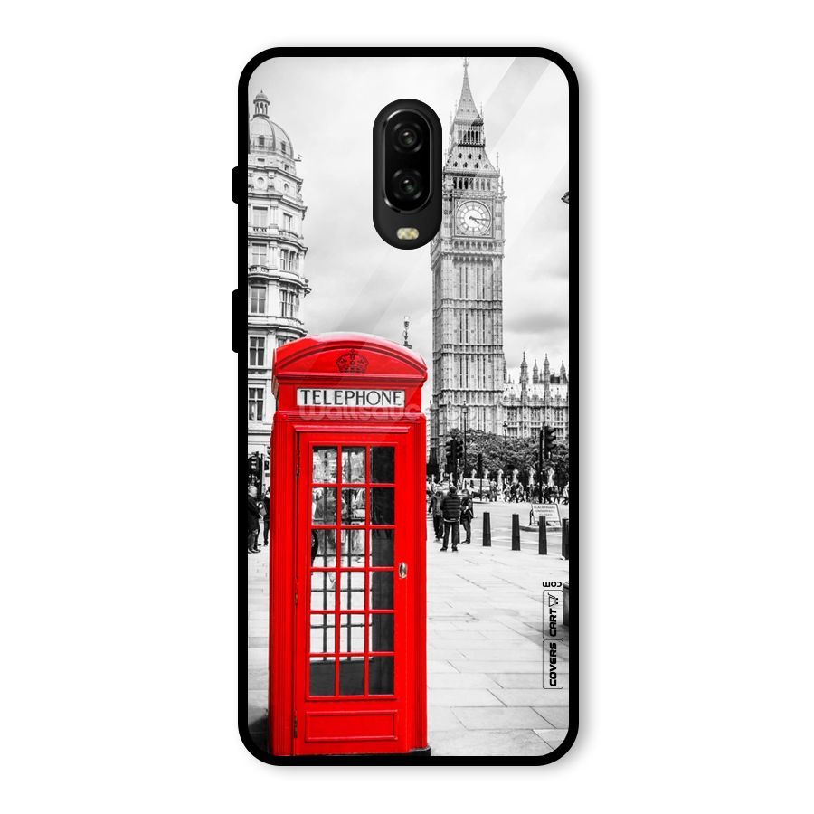 Telephone Booth Glass Back Case for OnePlus 6T
