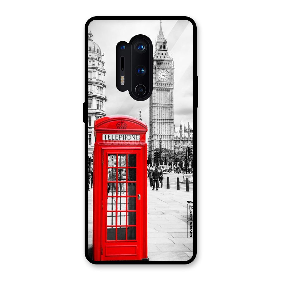 Telephone Booth Glass Back Case for OnePlus 8 Pro