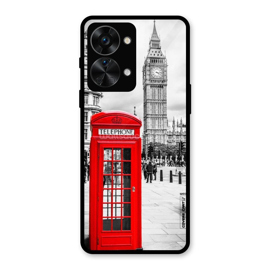 Telephone Booth Glass Back Case for OnePlus Nord 2T
