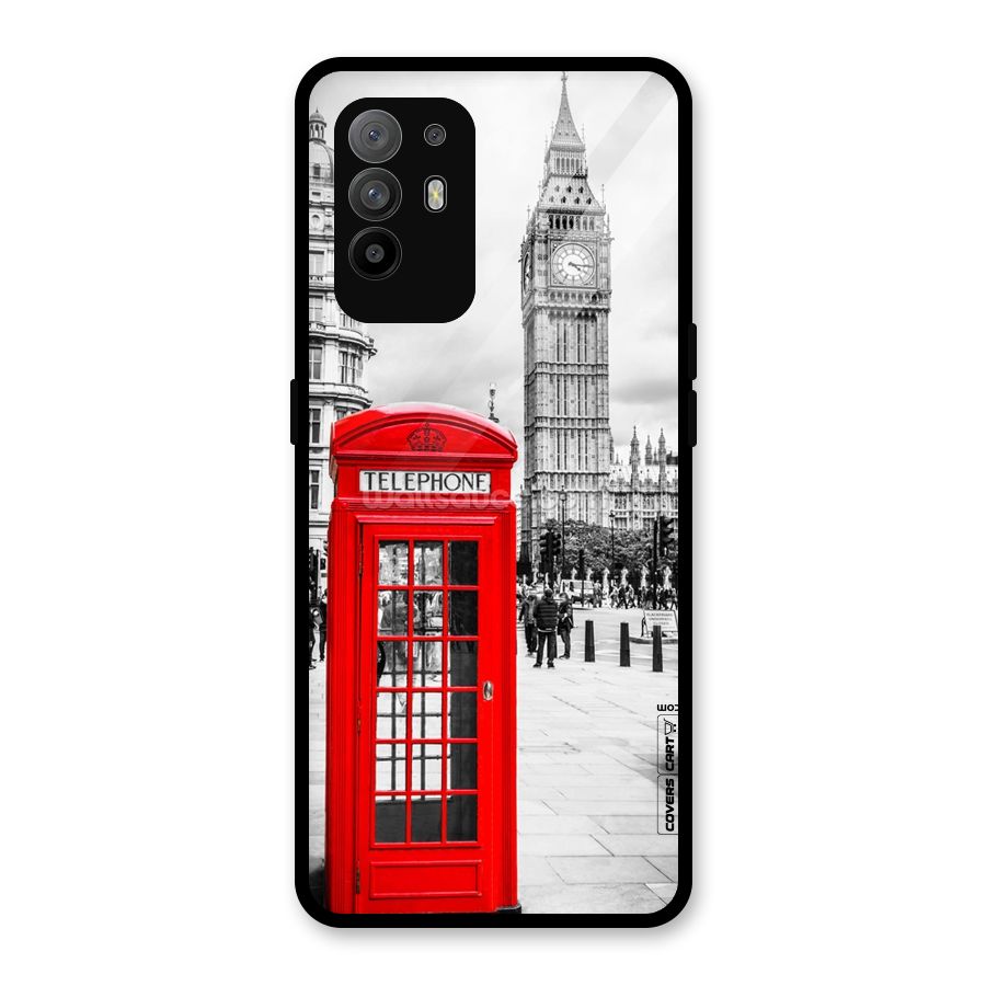 Telephone Booth Glass Back Case for Oppo F19 Pro Plus 5G