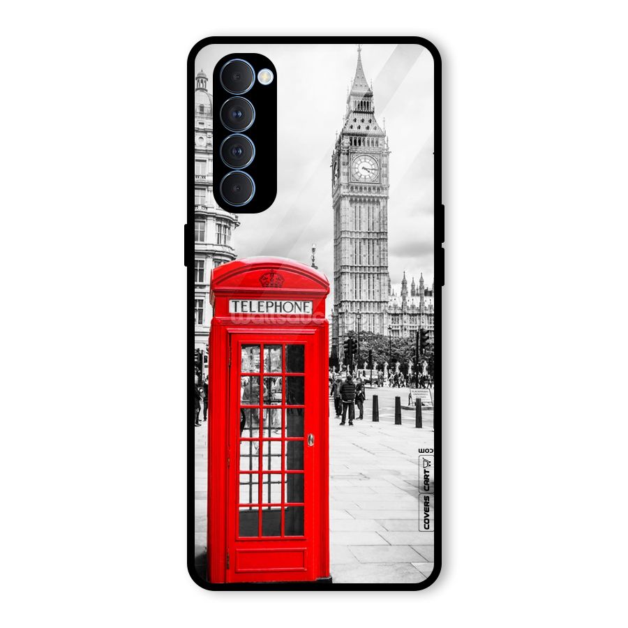Telephone Booth Glass Back Case for Oppo Reno4 Pro