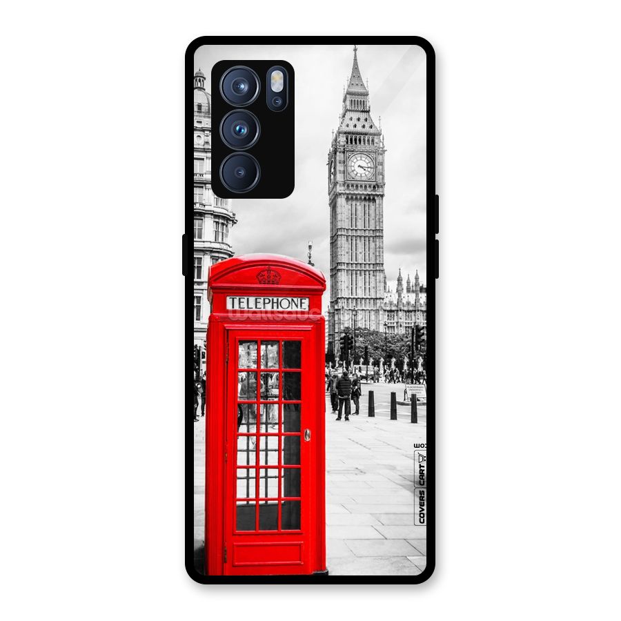 Telephone Booth Glass Back Case for Oppo Reno6 Pro 5G