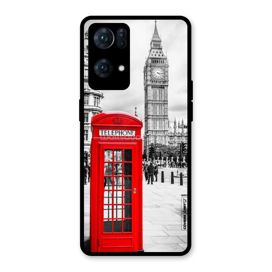 Telephone Booth Glass Back Case for Oppo Reno7 Pro 5G