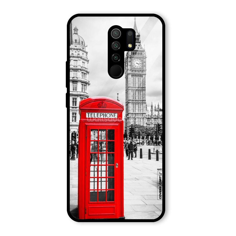 Telephone Booth Glass Back Case for Poco M2