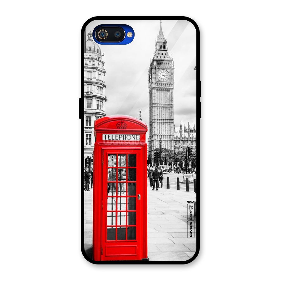 Telephone Booth Glass Back Case for Realme C2