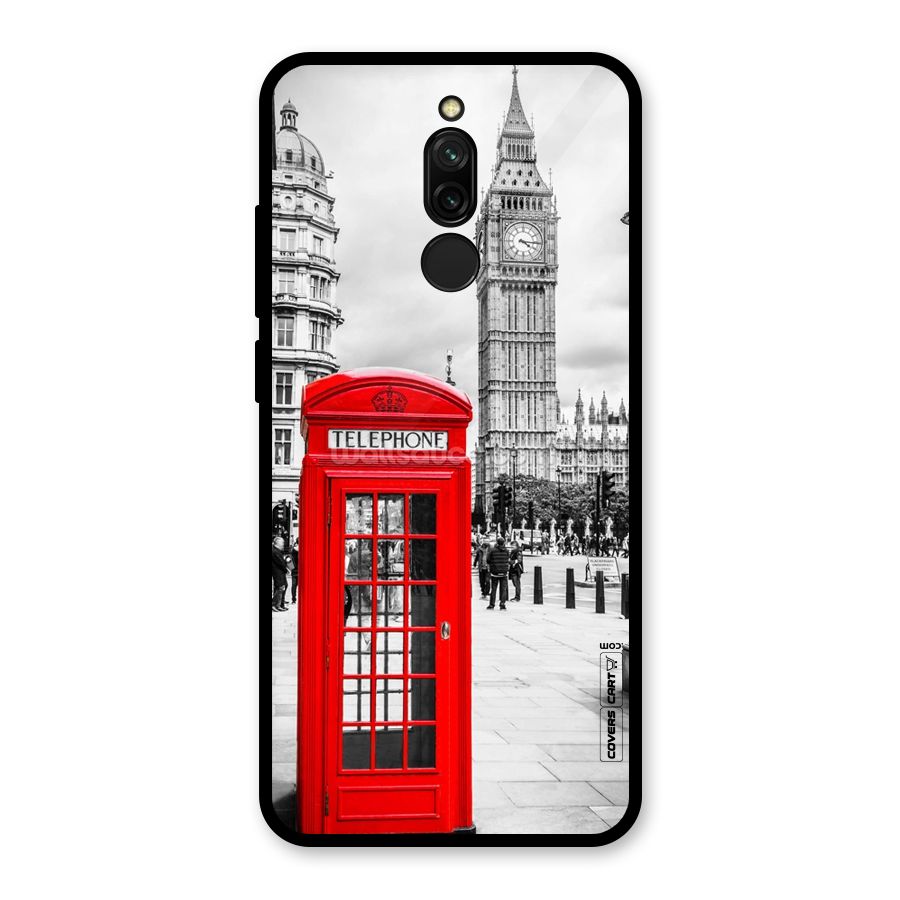 Telephone Booth Glass Back Case for Redmi 8