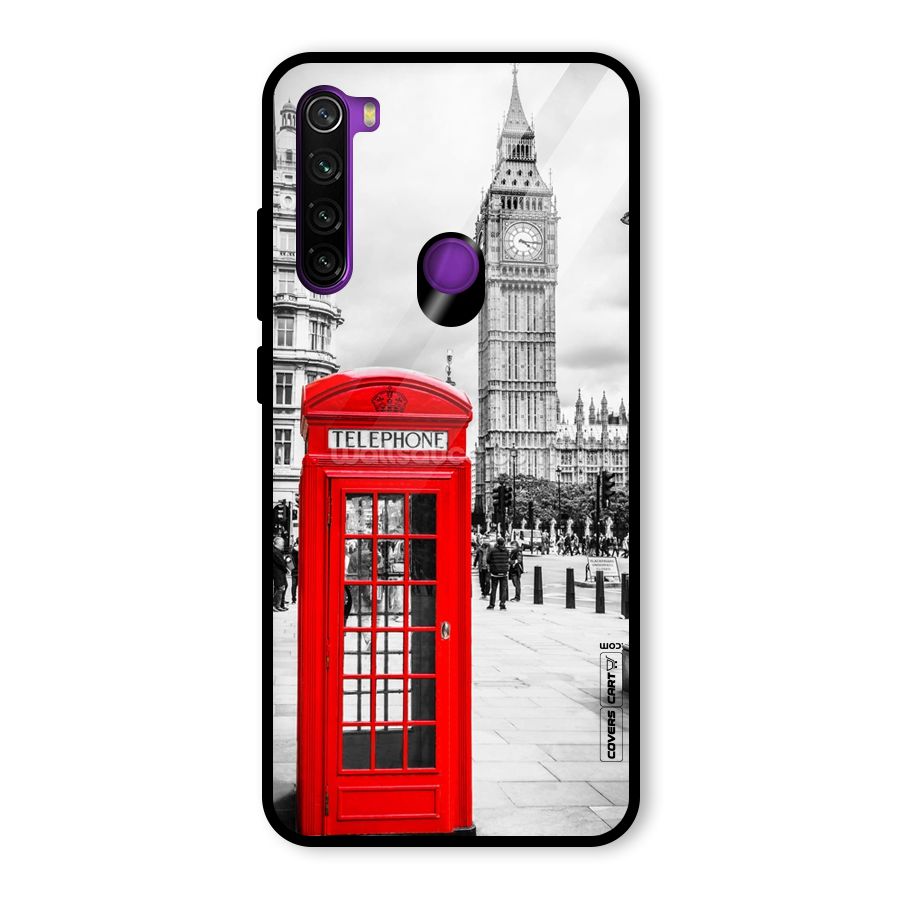 Telephone Booth Glass Back Case for Redmi Note 8