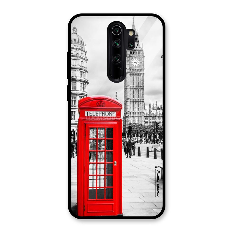 Telephone Booth Glass Back Case for Redmi Note 8 Pro