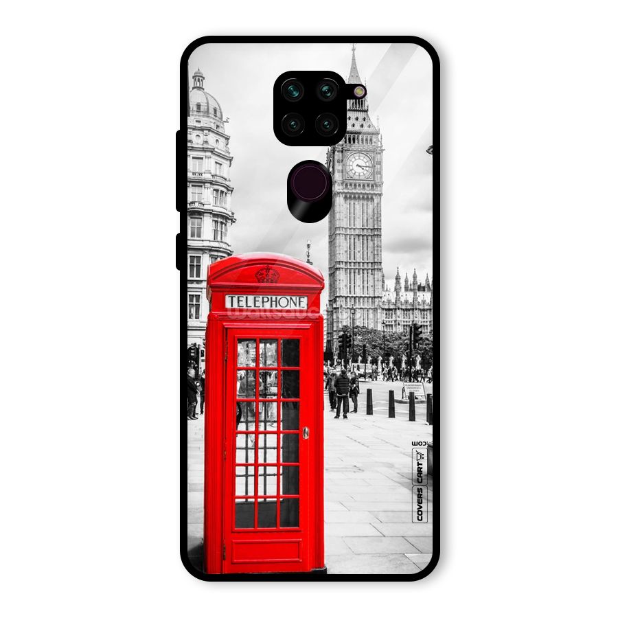 Telephone Booth Glass Back Case for Redmi Note 9