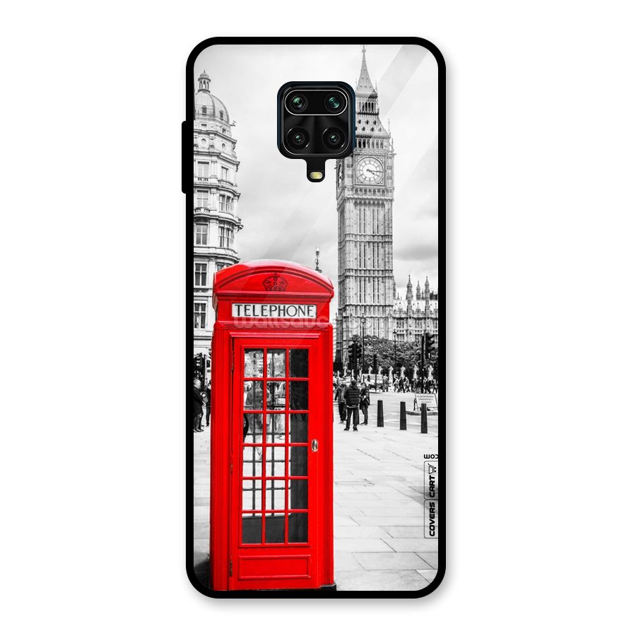Telephone Booth Glass Back Case for Redmi Note 9 Pro