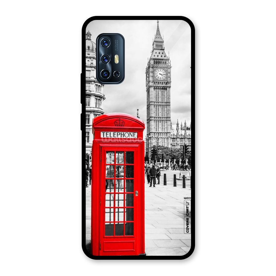 Telephone Booth Glass Back Case for Vivo V17