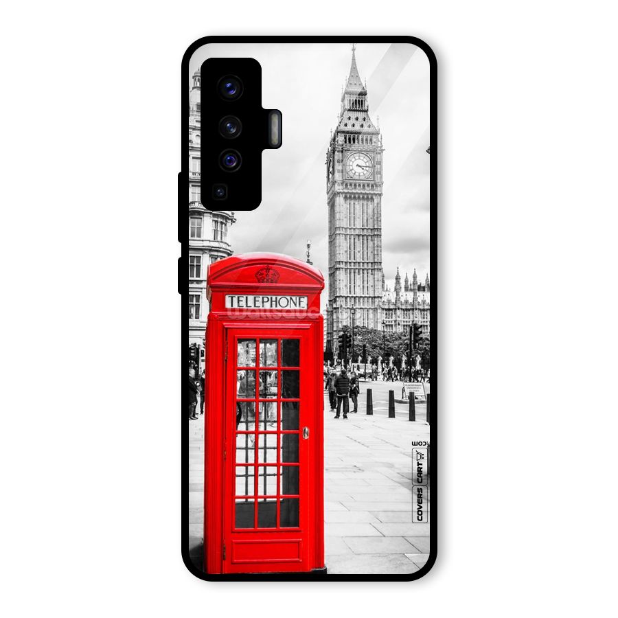 Telephone Booth Glass Back Case for Vivo X50