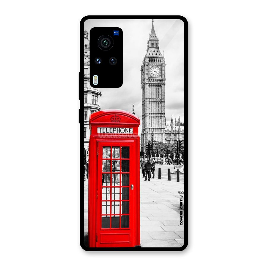Telephone Booth Glass Back Case for Vivo X60 Pro