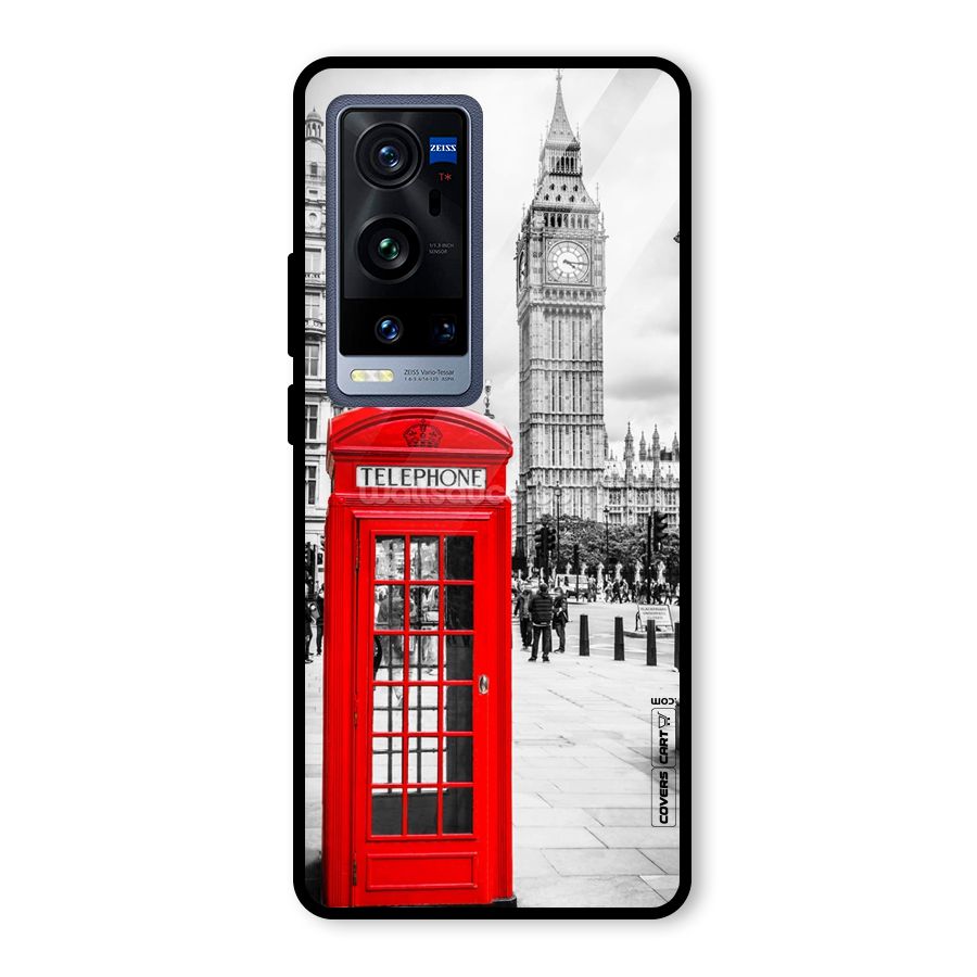 Telephone Booth Glass Back Case for Vivo X60 Pro Plus