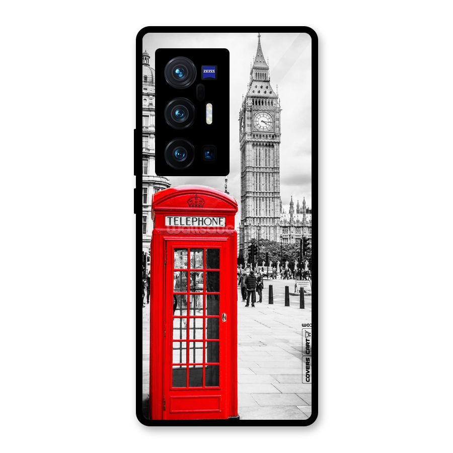 Telephone Booth Glass Back Case for Vivo X70 Pro Plus