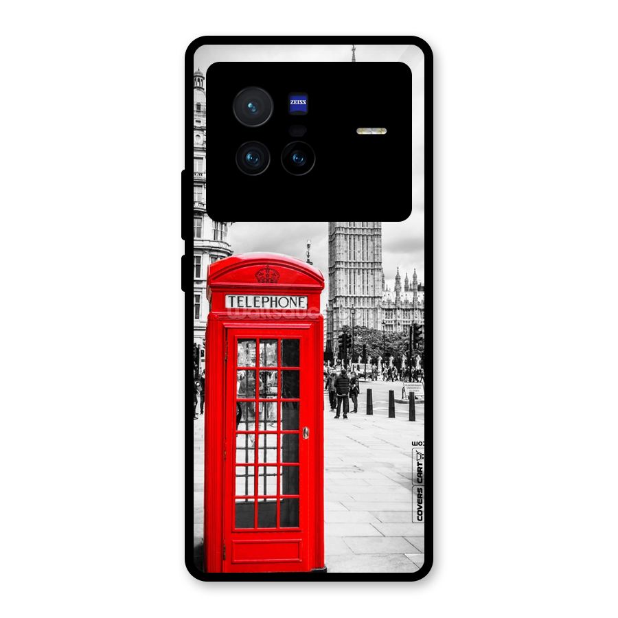 Telephone Booth Glass Back Case for Vivo X80