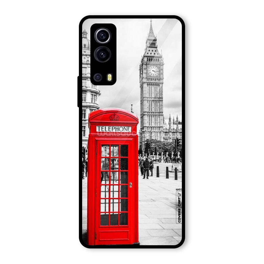 Telephone Booth Glass Back Case for Vivo iQOO Z3