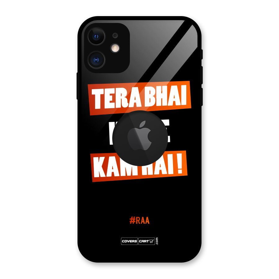 Tera Bhai Raftaar Glass Back Case for iPhone 11 Logo Cut