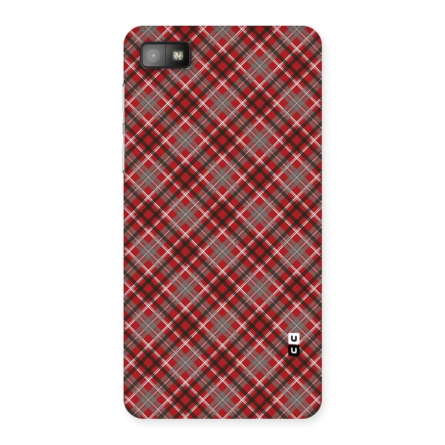 Textile Check Pattern Back Case for Blackberry Z10