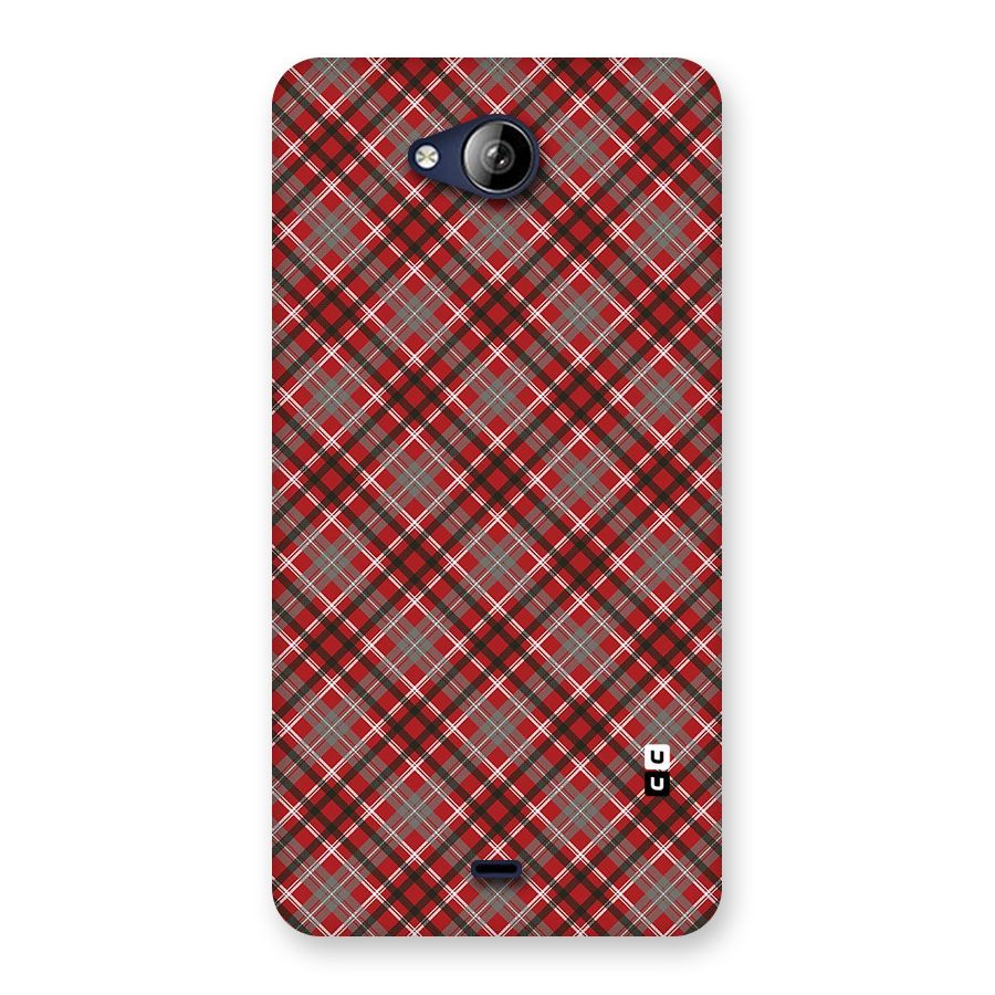 Textile Check Pattern Back Case for Canvas Play Q355