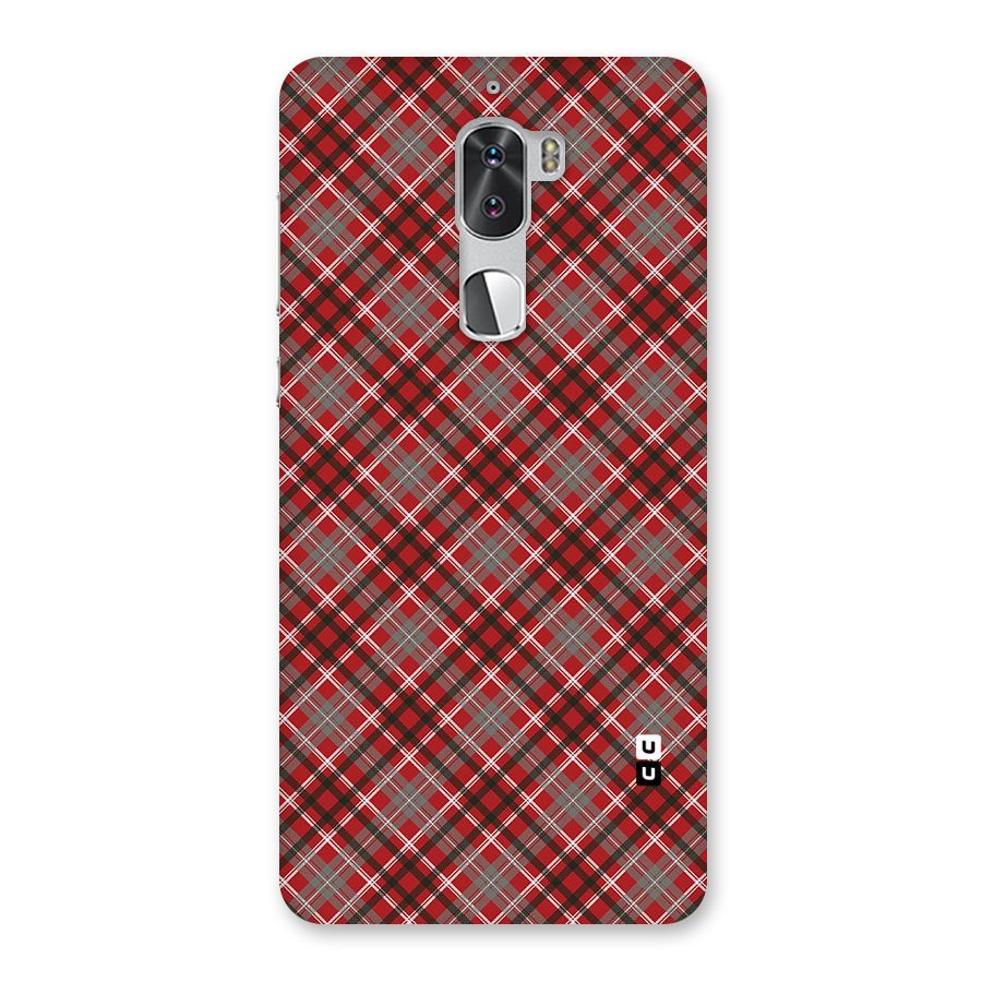 Textile Check Pattern Back Case for Coolpad Cool 1