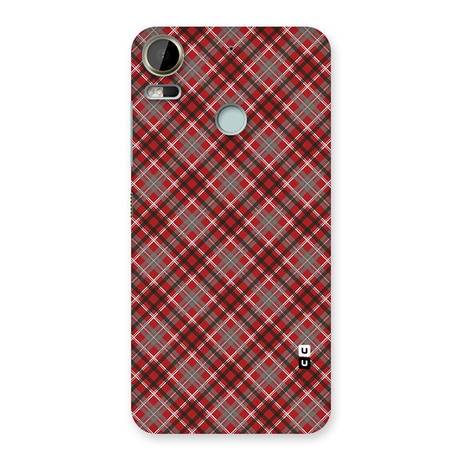 Textile Check Pattern Back Case for Desire 10 Pro
