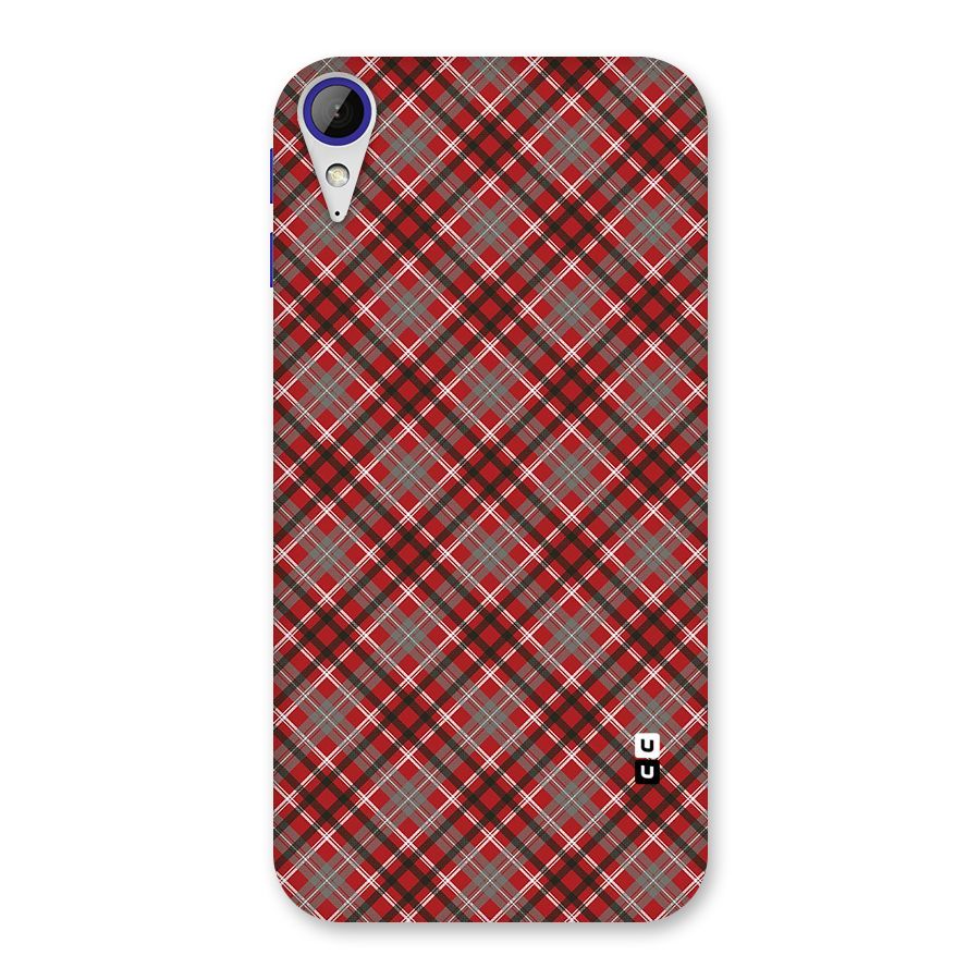 Textile Check Pattern Back Case for Desire 830