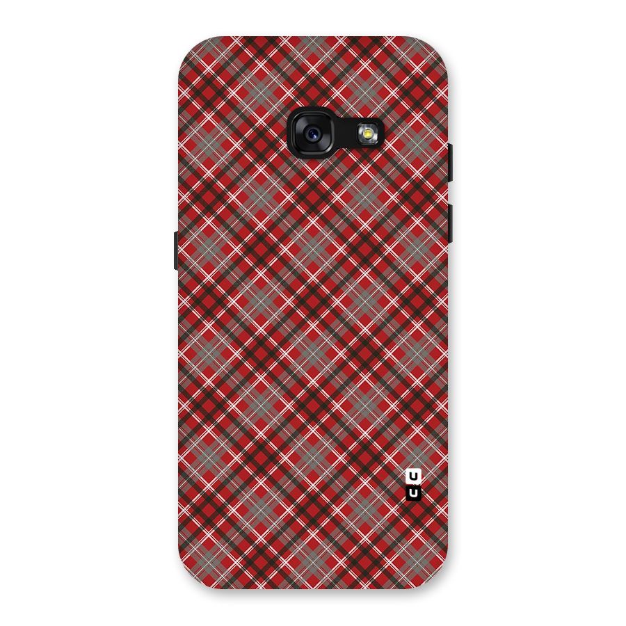 Textile Check Pattern Back Case for Galaxy A3 (2017)