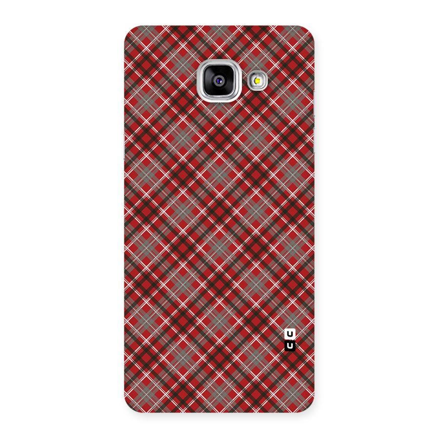 Textile Check Pattern Back Case for Galaxy A5 2016