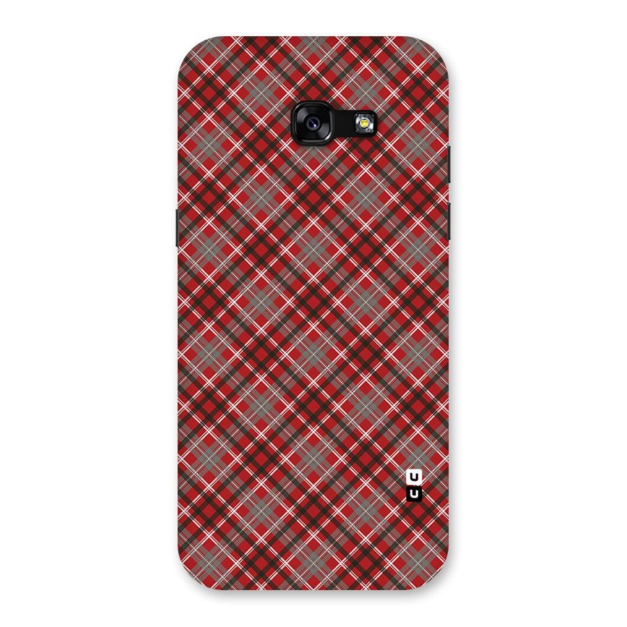 Textile Check Pattern Back Case for Galaxy A5 2017