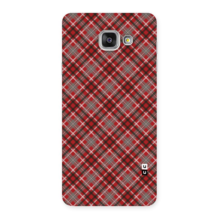 Textile Check Pattern Back Case for Galaxy A7 2016