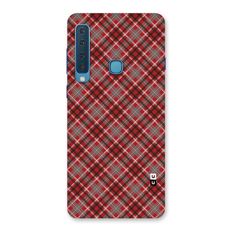 Textile Check Pattern Back Case for Galaxy A9 (2018)