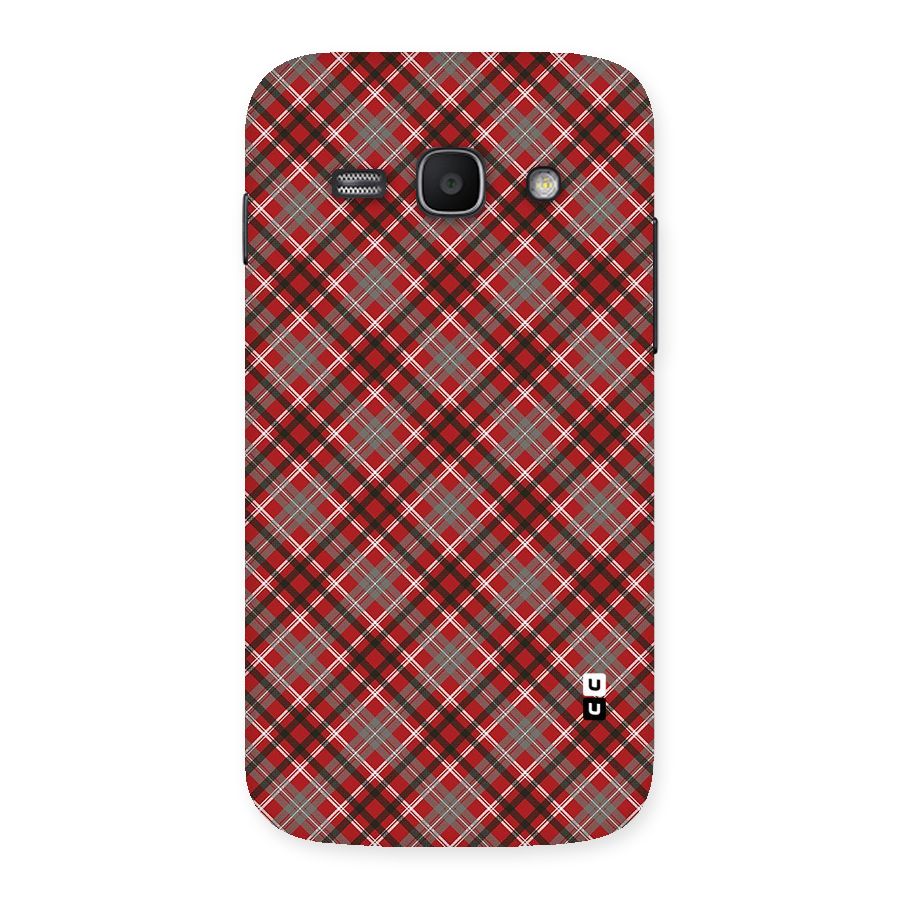 Textile Check Pattern Back Case for Galaxy Ace 3