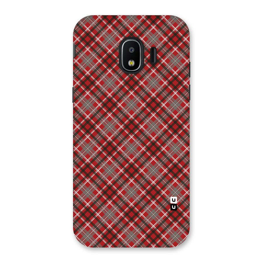 Textile Check Pattern Back Case for Galaxy J2 Pro 2018