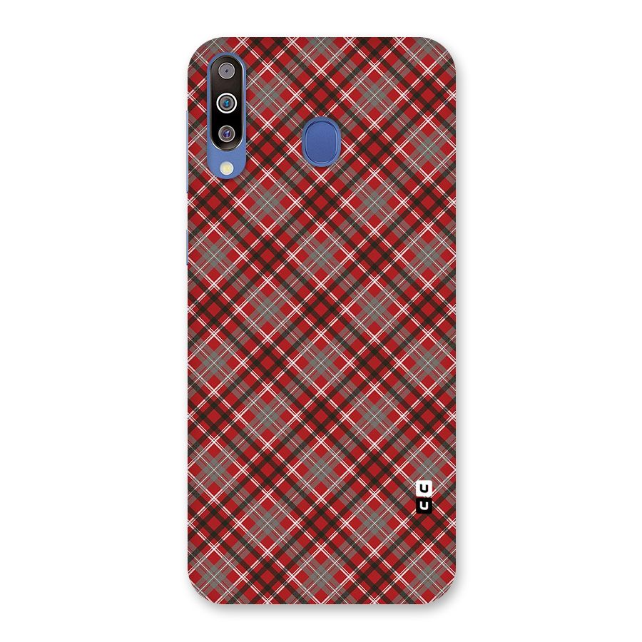 Textile Check Pattern Back Case for Galaxy M30