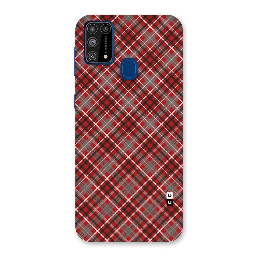 Textile Check Pattern Back Case for Galaxy M31