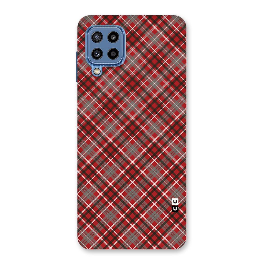 Textile Check Pattern Back Case for Galaxy M32
