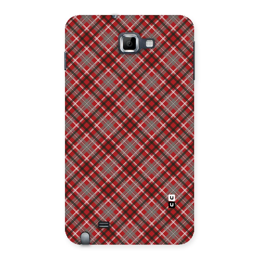 Textile Check Pattern Back Case for Galaxy Note
