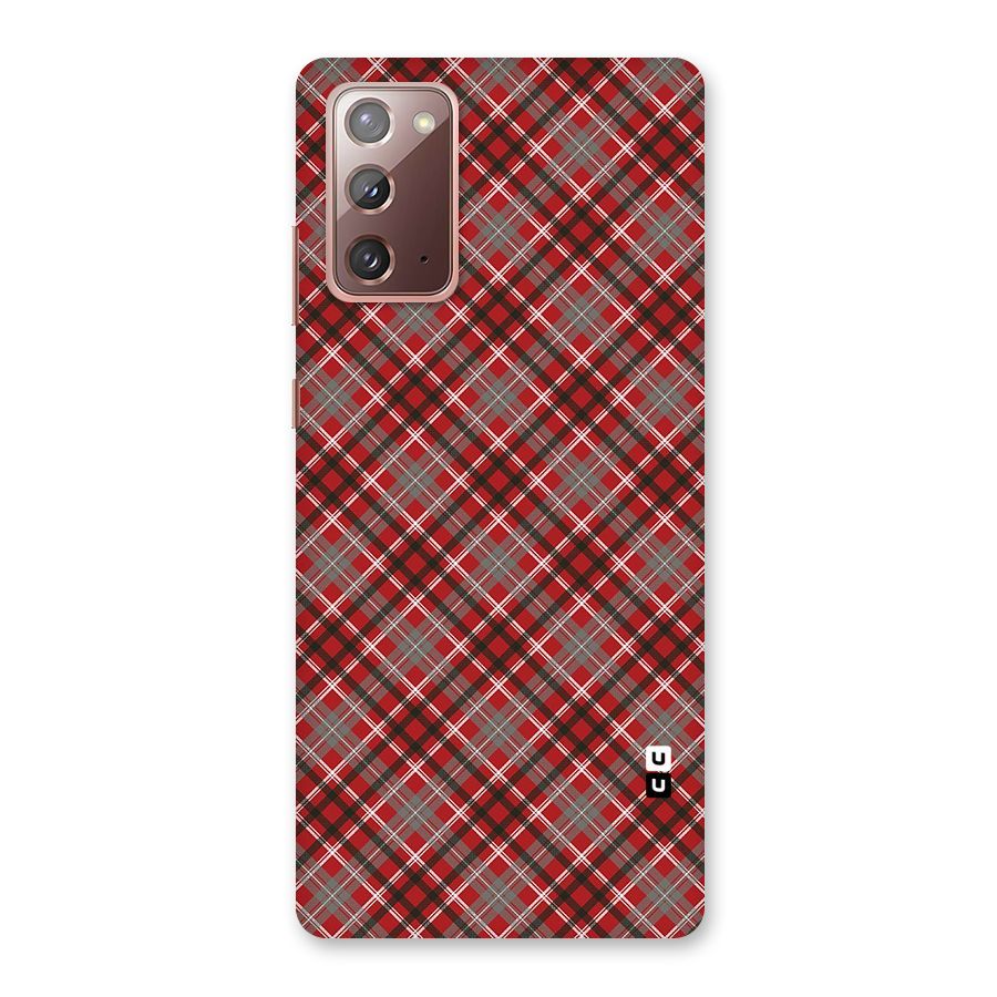 Textile Check Pattern Back Case for Galaxy Note 20