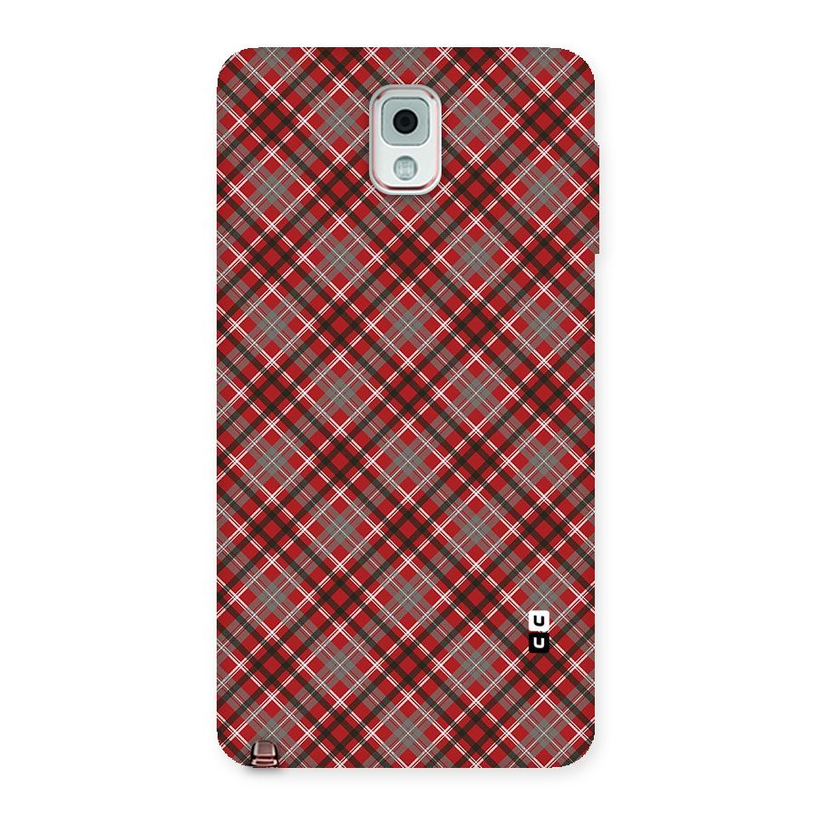 Textile Check Pattern Back Case for Galaxy Note 3