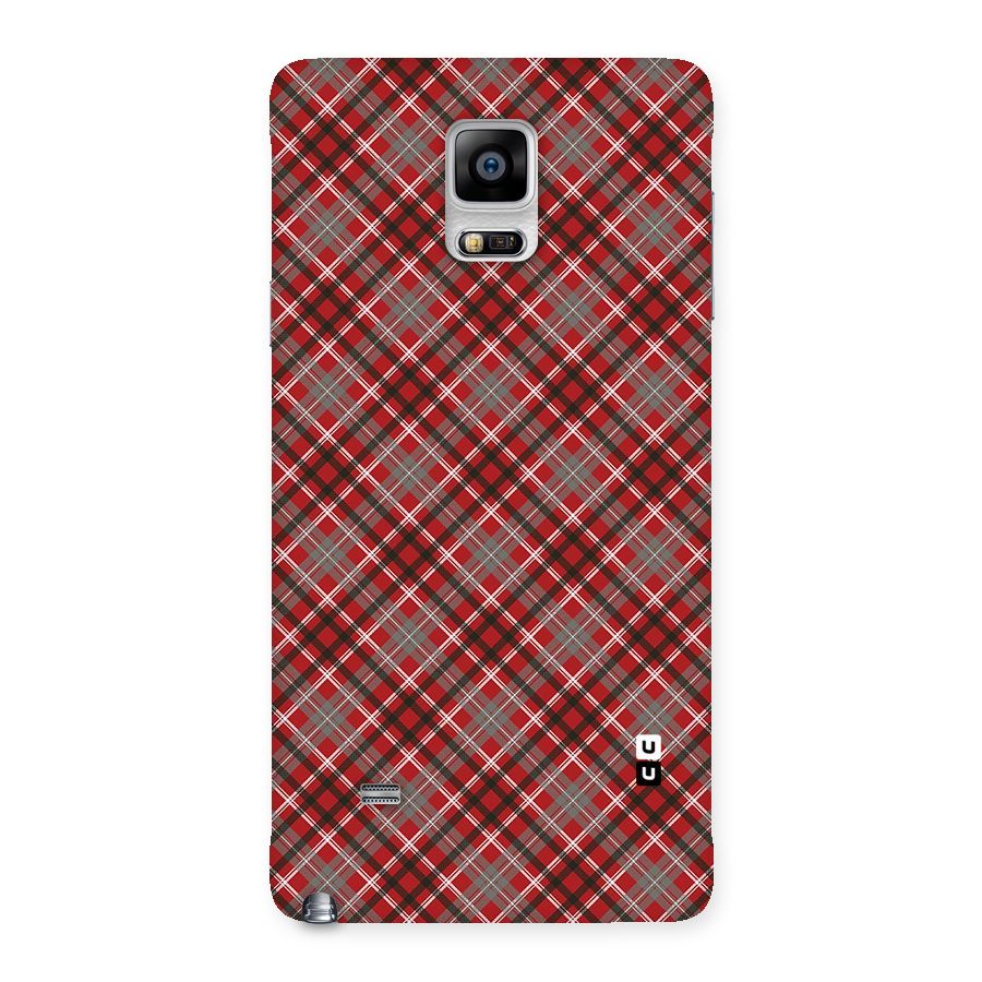 Textile Check Pattern Back Case for Galaxy Note 4