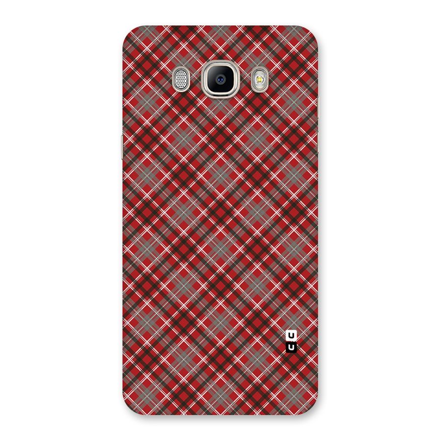 Textile Check Pattern Back Case for Galaxy On8