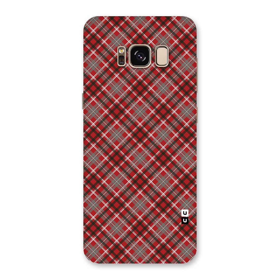 Textile Check Pattern Back Case for Galaxy S8