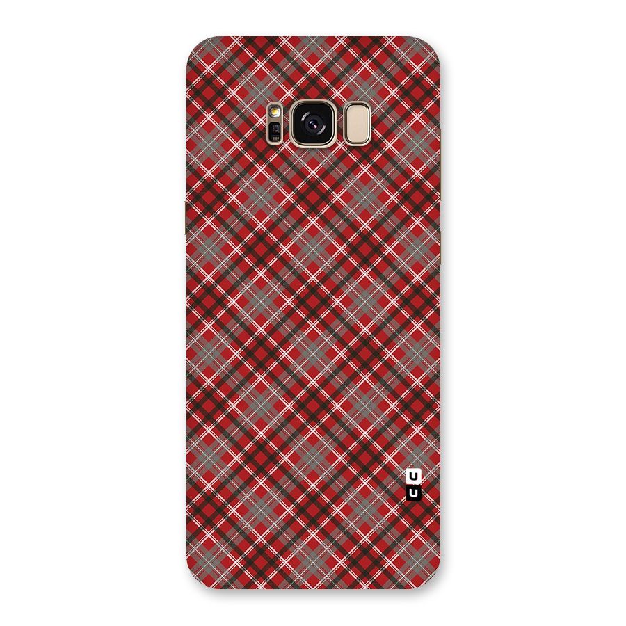Textile Check Pattern Back Case for Galaxy S8 Plus