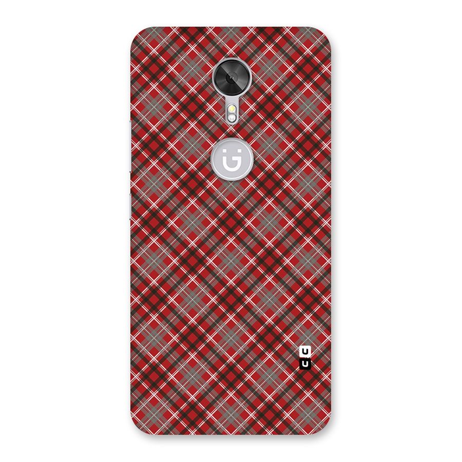 Textile Check Pattern Back Case for Gionee A1