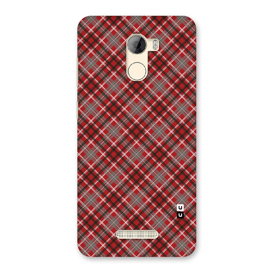 Textile Check Pattern Back Case for Gionee A1 LIte