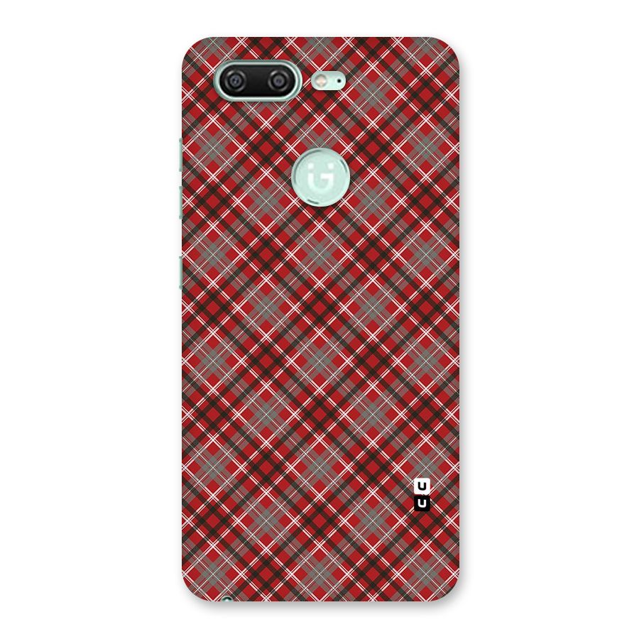Textile Check Pattern Back Case for Gionee S10